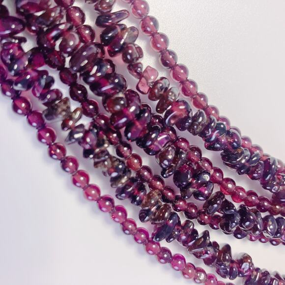 Jay King DTR Garnet Gemstone Multi Strand Sterling Silver Beaded Necklace Signed - Picture 5 of 12